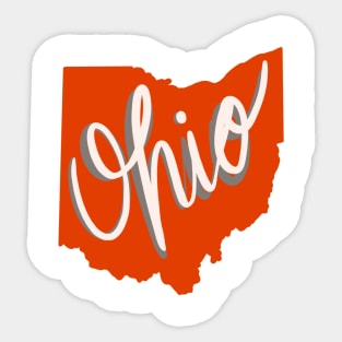 Red Ohio Sticker
